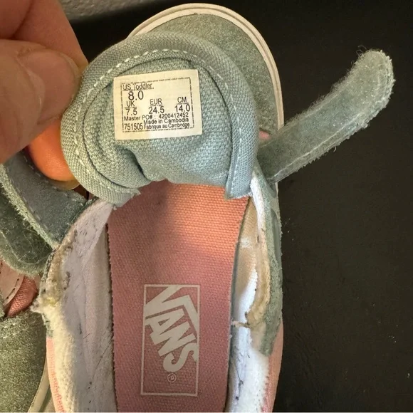 Vans Kids Sneakers – Teal and Pink shoes (Set of 2) - Picture 12 of 14